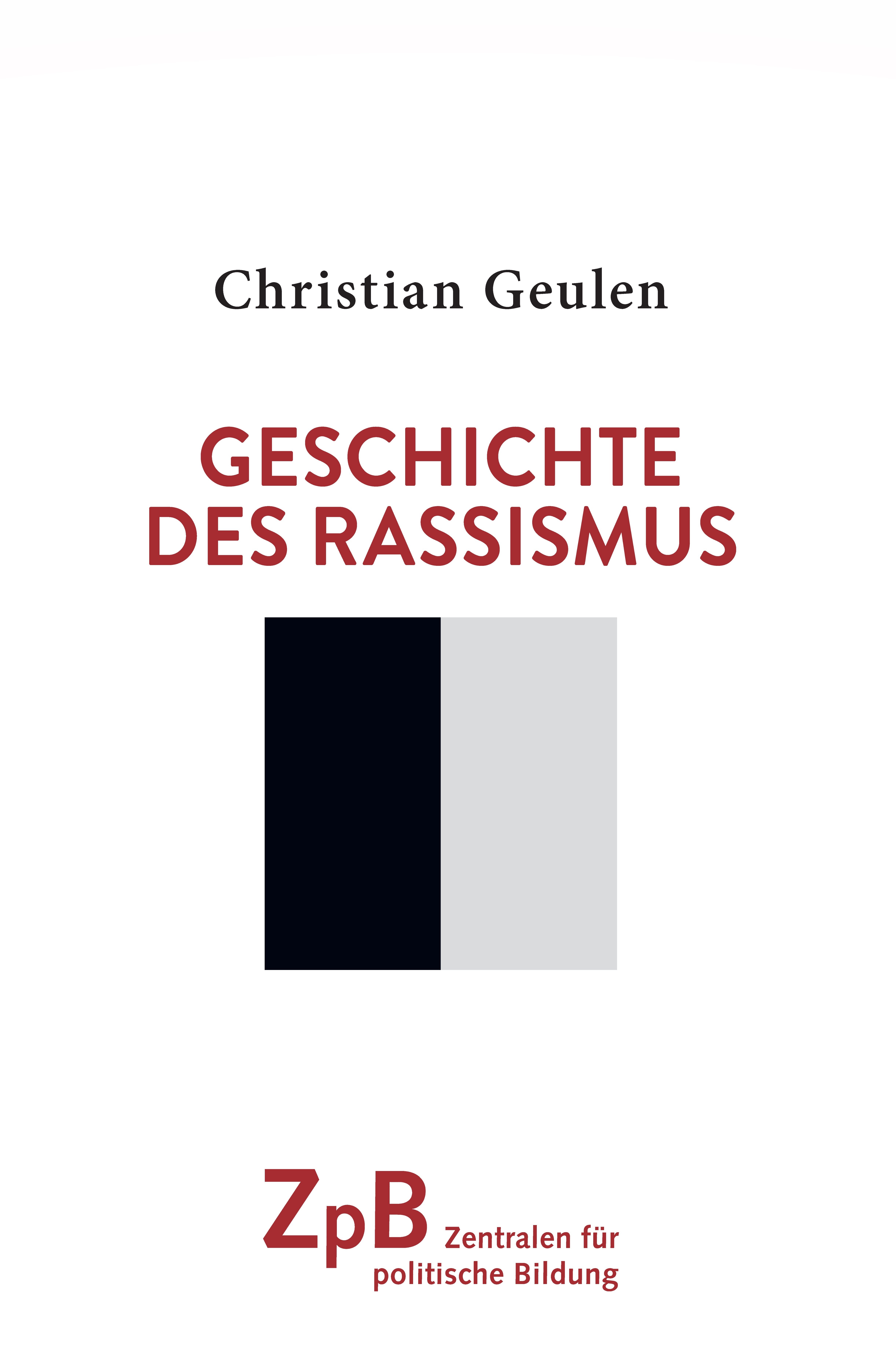 Titelseite Die Geschichte des Rassismus